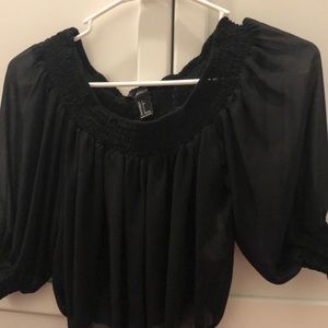 black sheer top from forever 21